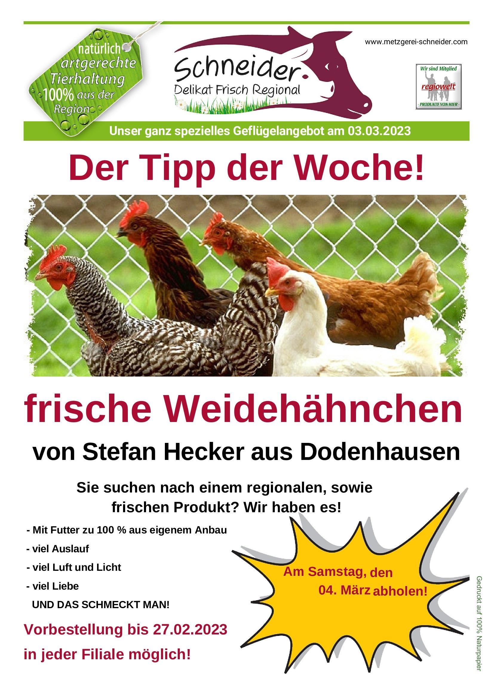 Angebote & Mittagstisch | Metzgerei Schneider