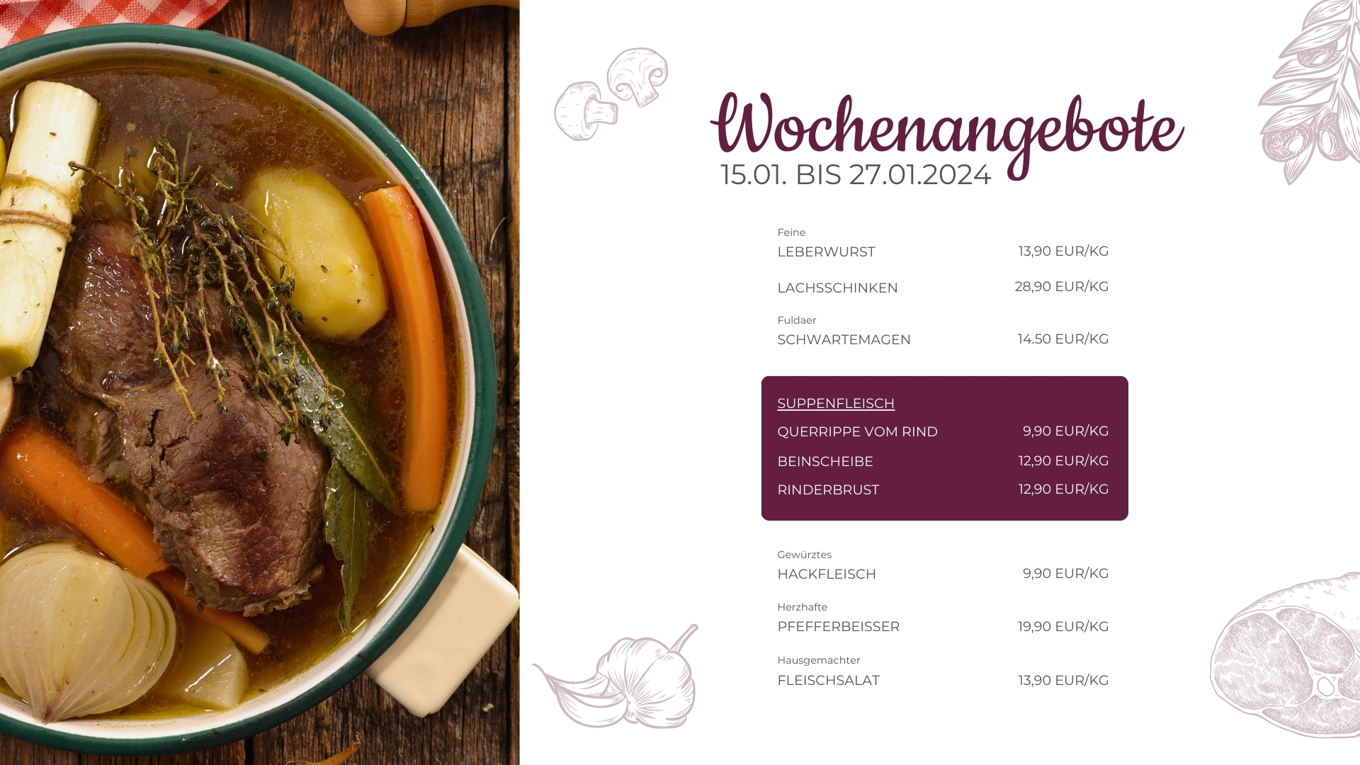 Metzgerei Mit Mittagstisch In Der Nähe Angebote & Mittagstisch | Metzgerei Schneider
